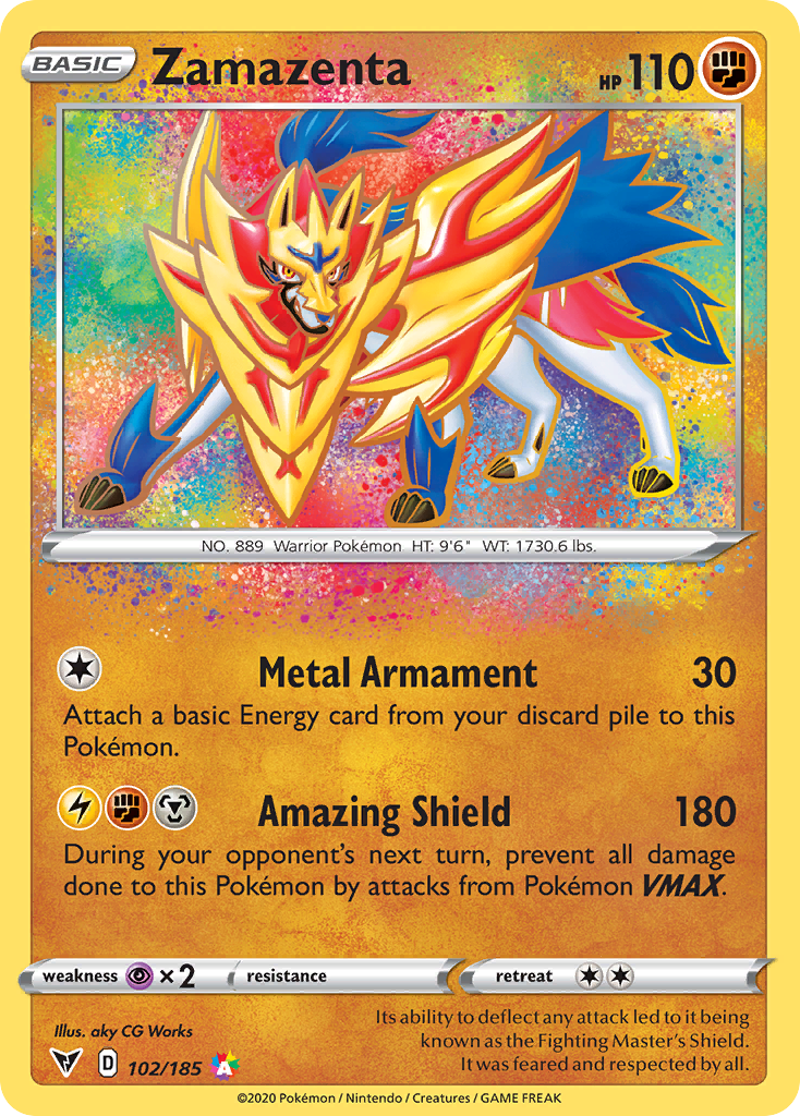 Zamazenta 102/185 Amazing Rare | Vivid Voltage | Pokemon Card