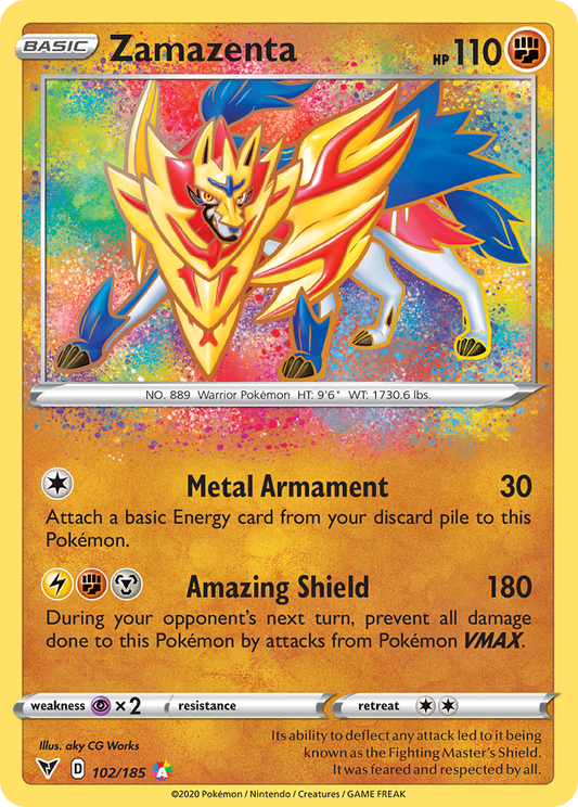 Zamazenta 102/185 Amazing Rare | Vivid Voltage | Pokemon Card