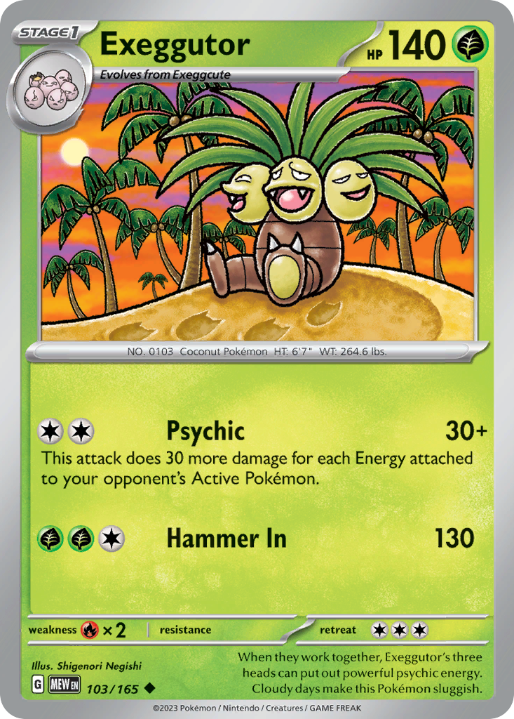 Exeggutor 103/165 Uncommon | 151 | Pokemon Card