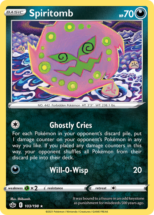 Spiritomb 103/198 Rare | Chilling Reign | Pokemon Card