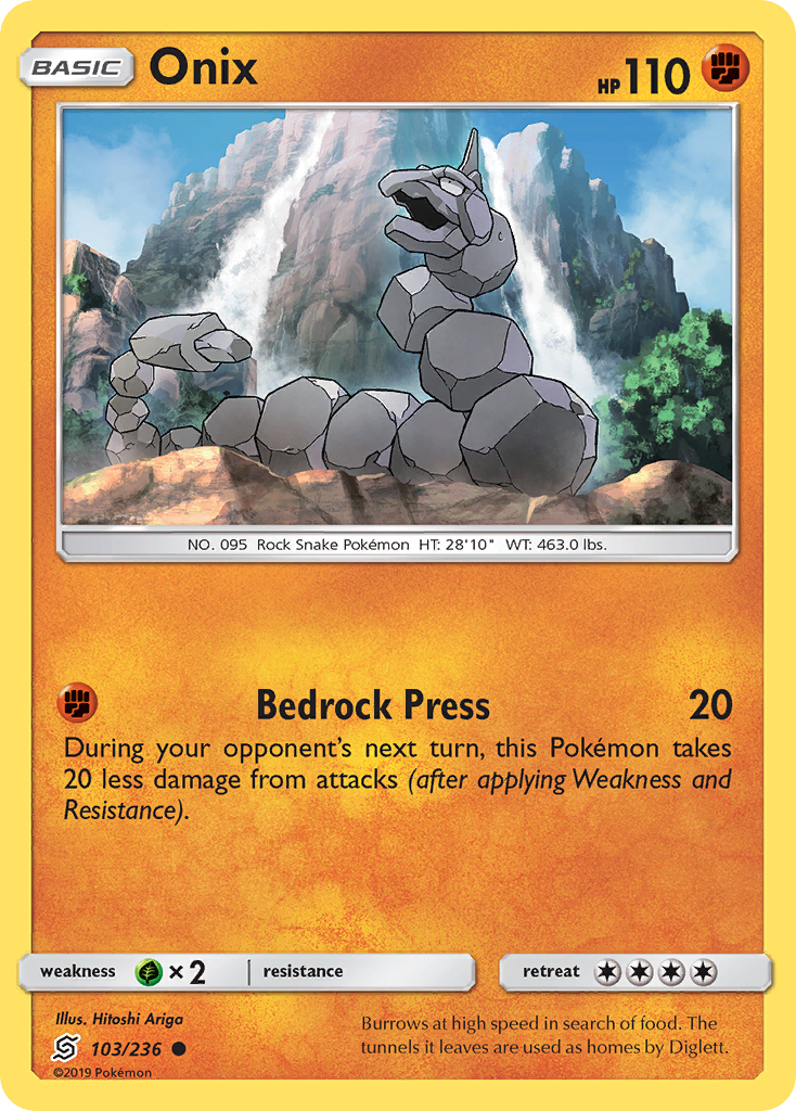 Onix 103/236 Common | Unified Minds | Pokemon Card