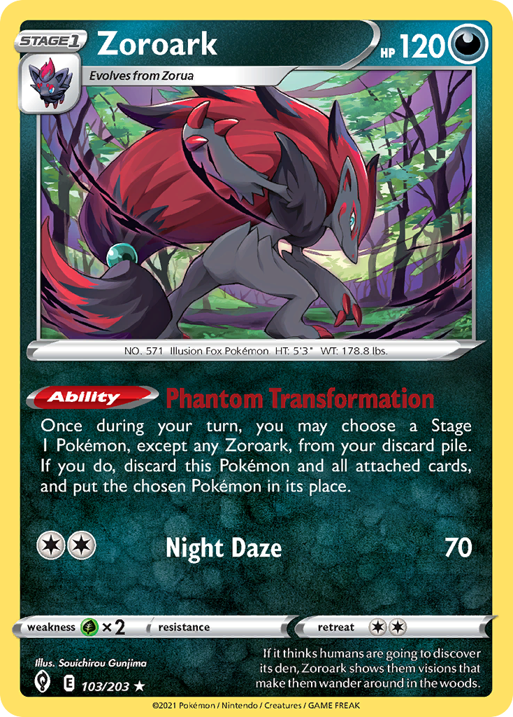 Zoroark 103/203 Rare Holo | Evolving Skies | Pokemon Card