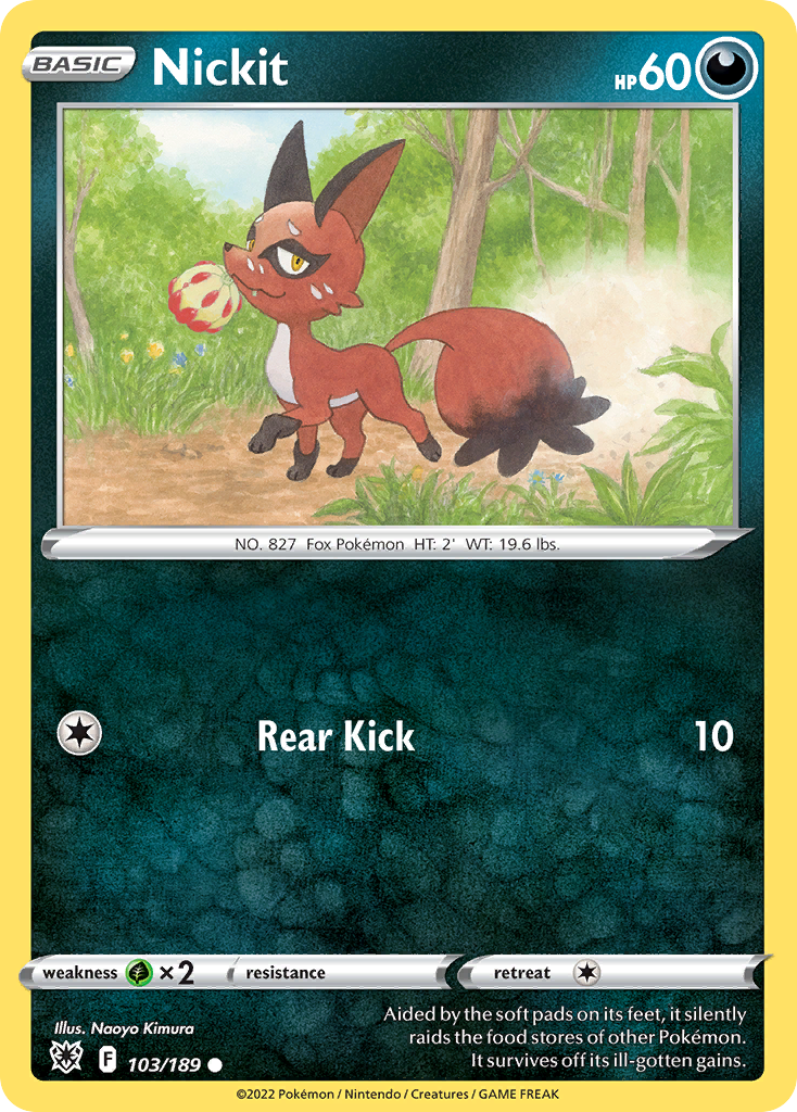 Nickit 103/189 Common | Astral Radiance | Pokemon Card