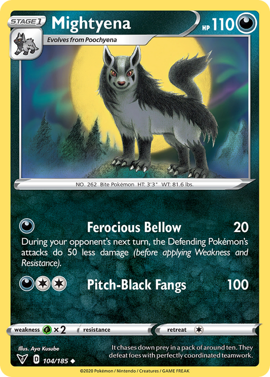 Mightyena 104/185 Uncommon | Vivid Voltage | Pokemon Card