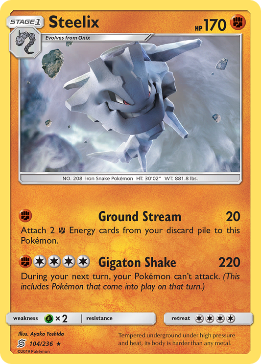 Steelix 104/236 Rare | Unified Minds | Pokemon Card