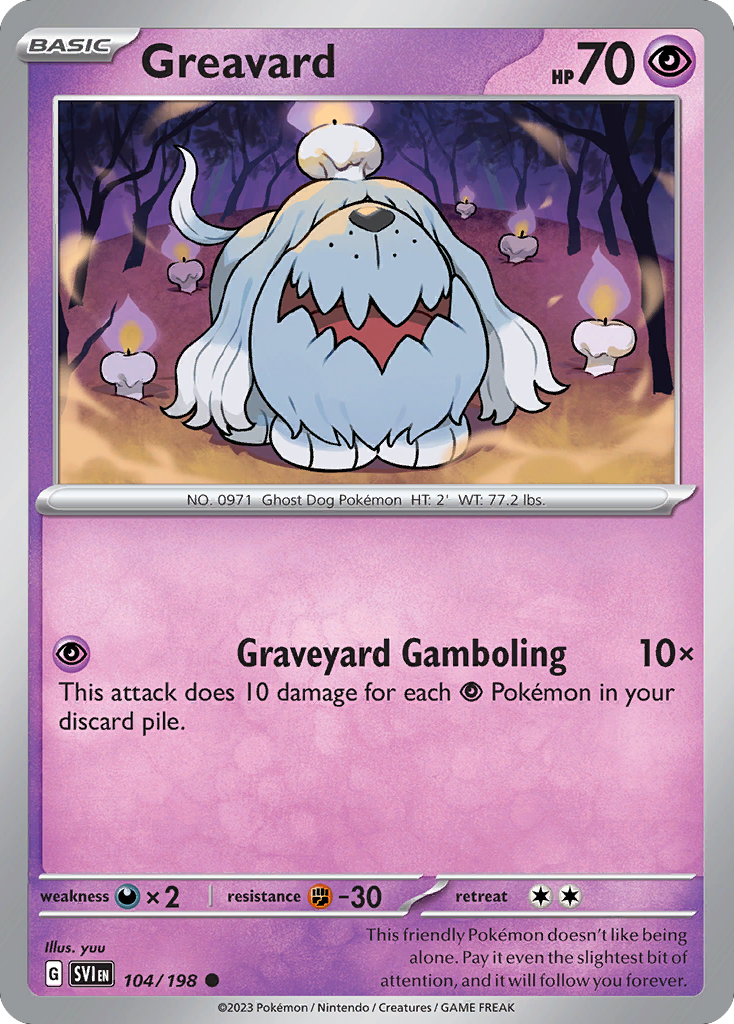 Greavard 104/198 Common | Scarlet & Violet | Pokemon Card