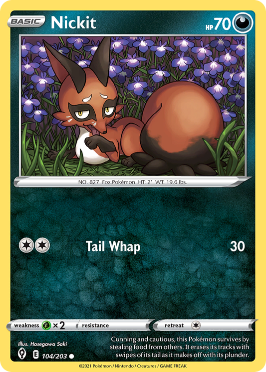 Nickit 104/203 Common | Evolving Skies | Pokemon Card