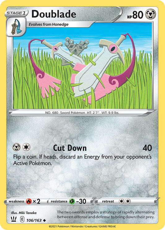 Doublade 106/163 Uncommon | Battle Styles | Pokemon Card