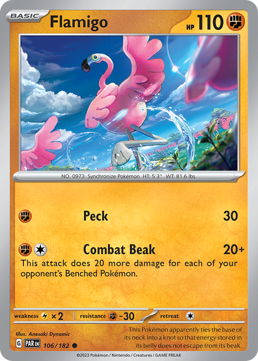 Flamigo 106/182 Common | Paradox Rift | Pokemon Card