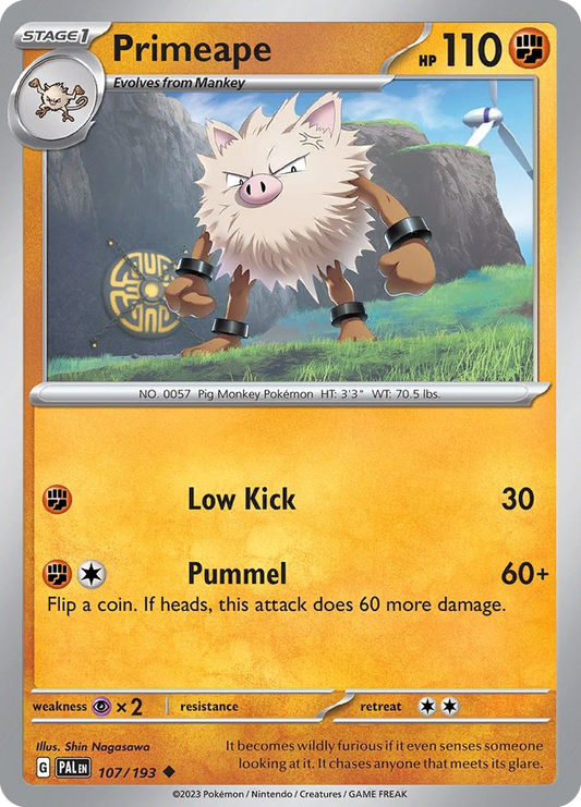 Primeape 107/193 Uncommon | Paldea Evolved | Pokemon Card