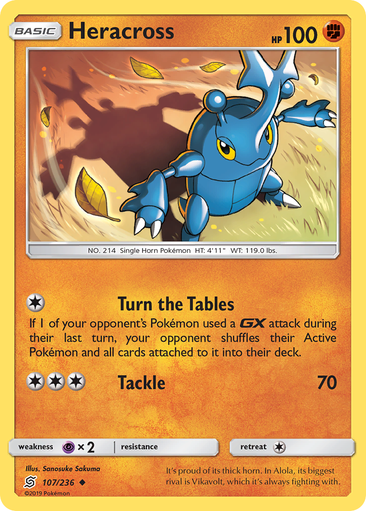 Heracross 107/236 Uncommon | Unified Minds | Pokemon Card