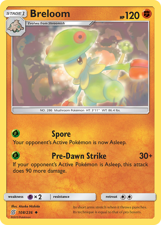 Breloom 108/236 Uncommon | Unified Minds | Pokemon Card