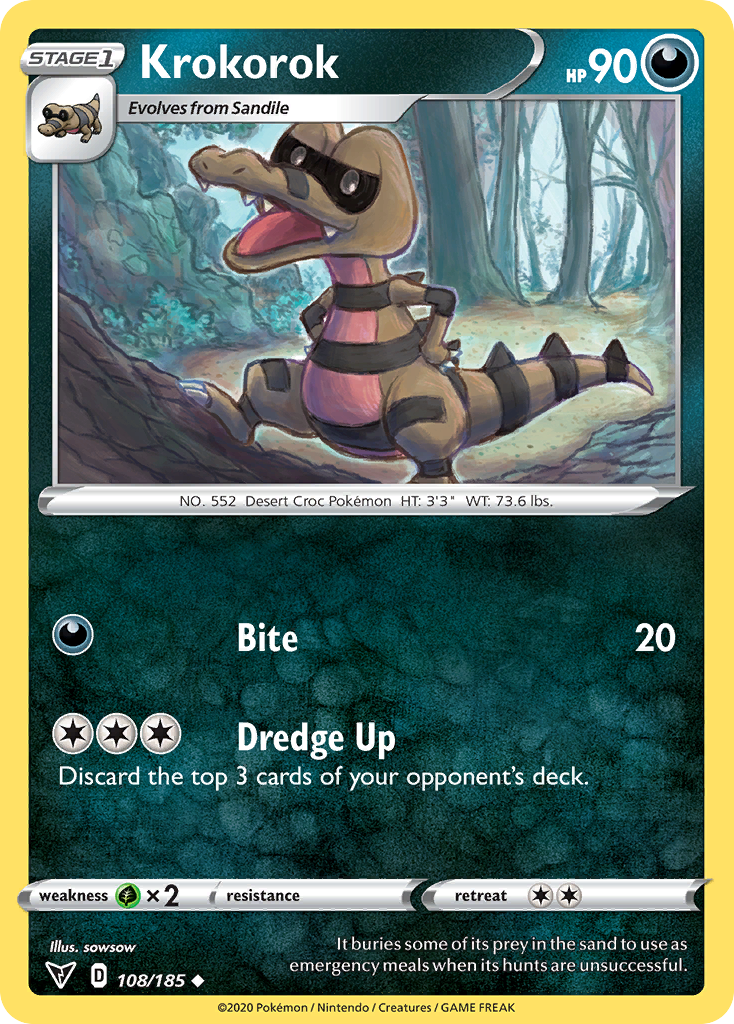 Krokorok 108/185 Uncommon | Vivid Voltage | Pokemon Card