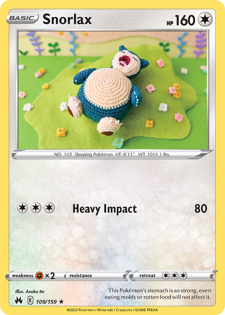 Snorlax 109/159 Rare | Crown Zenith | Pokemon Card