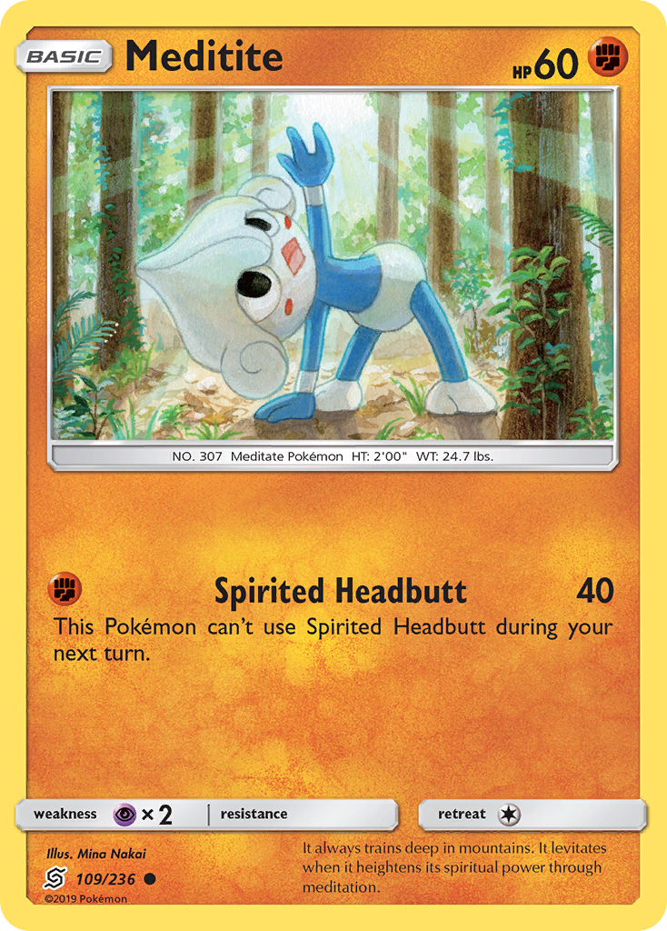 Meditite 109/236 Common | Unified Minds | Pokemon Card