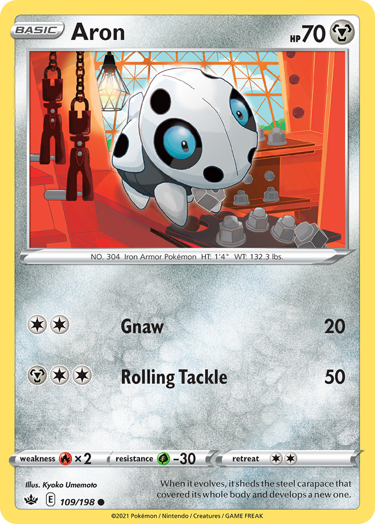 Aron 109/198 Common | Chilling Reign | Pokemon Card