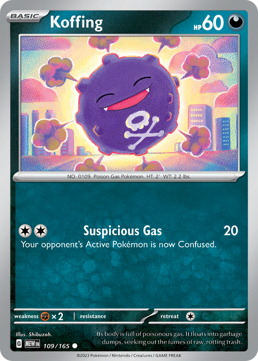 Koffing 109/165 Common | 151 | Pokemon Card