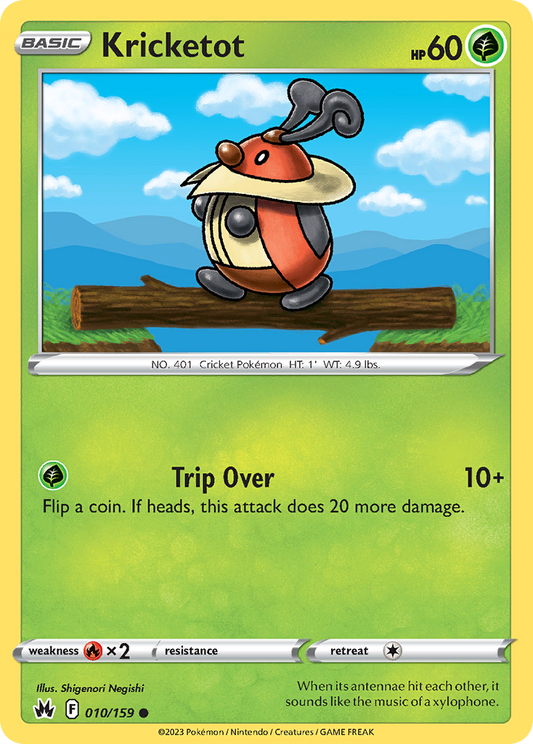 Kricketot 10/159 Common | Crown Zenith | Pokemon Card