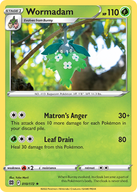 Wormadam 10/172 Rare | Brilliant Stars | Pokemon Card