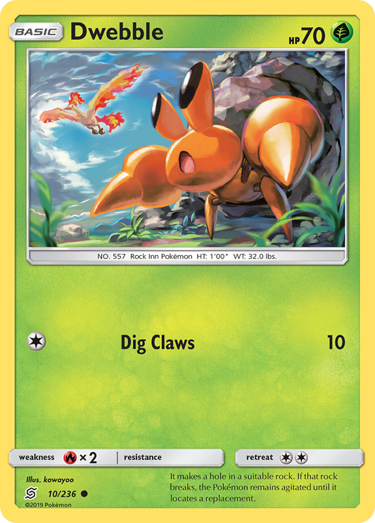 Dwebble 10/236 Common | Unified Minds | Pokemon Card