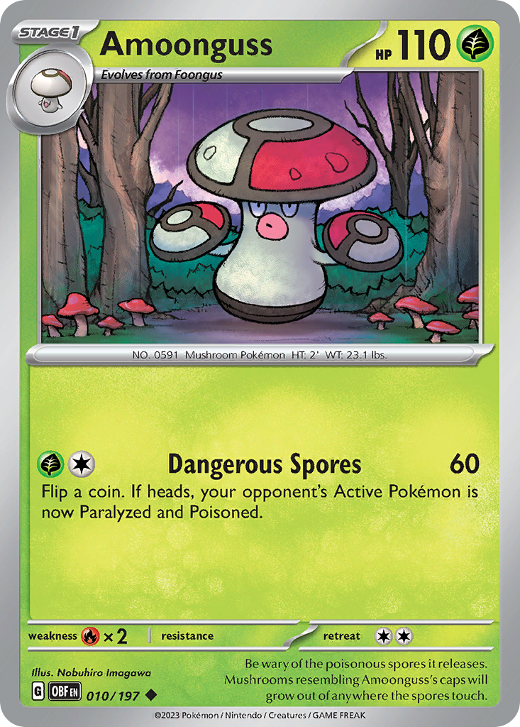 Amoonguss 10/197 Uncommon | Obsidian Flames | Pokemon Card