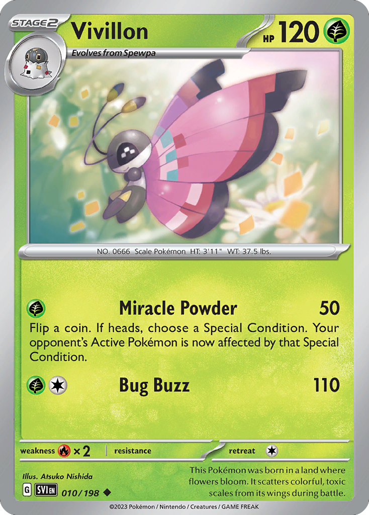 Vivillon 10/198 Uncommon | Scarlet & Violet | Pokemon Card