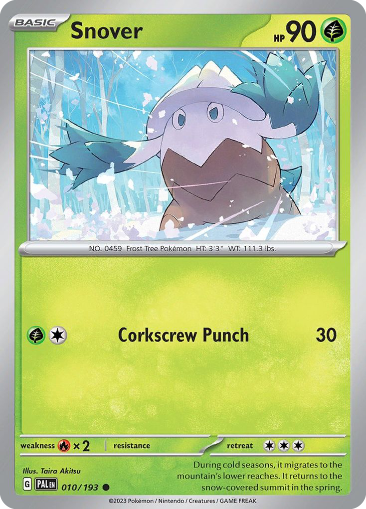 Snover 10/193 Common | Paldea Evolved | Pokemon Card