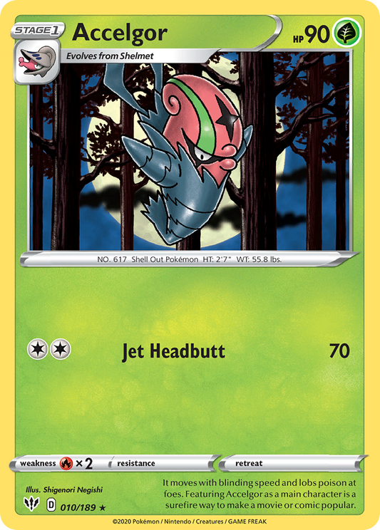 Accelgor 10/189 Rare | Darkness Ablaze | Pokemon Card