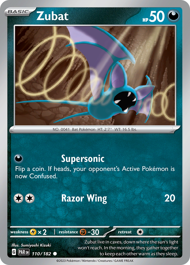 Zubat 110/182 Common | Paradox Rift | Pokemon Card