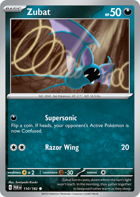 Zubat 110/182 Common | Paradox Rift | Pokemon Card