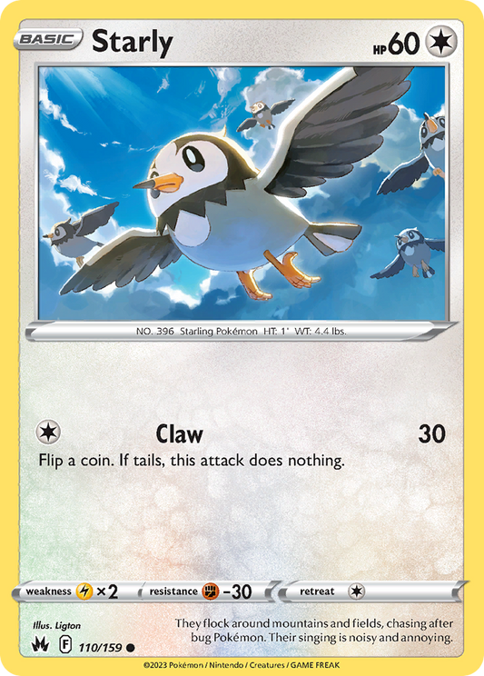 Starly 110/159 Common | Crown Zenith | Pokemon Card