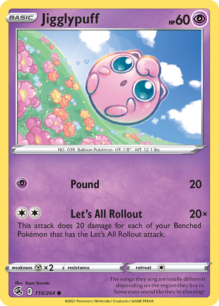 Jigglypuff 110/264 Common | Fusion Strike | Pokemon Card