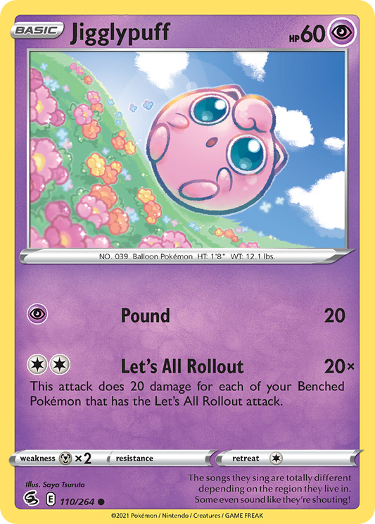 Jigglypuff 110/264 Common | Fusion Strike | Pokemon Card