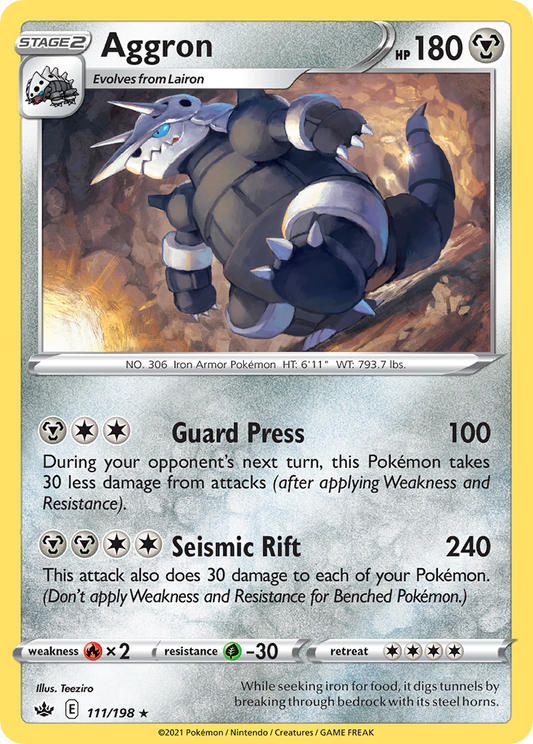 Aggron 111/198 Rare | Chilling Reign | Pokemon Card