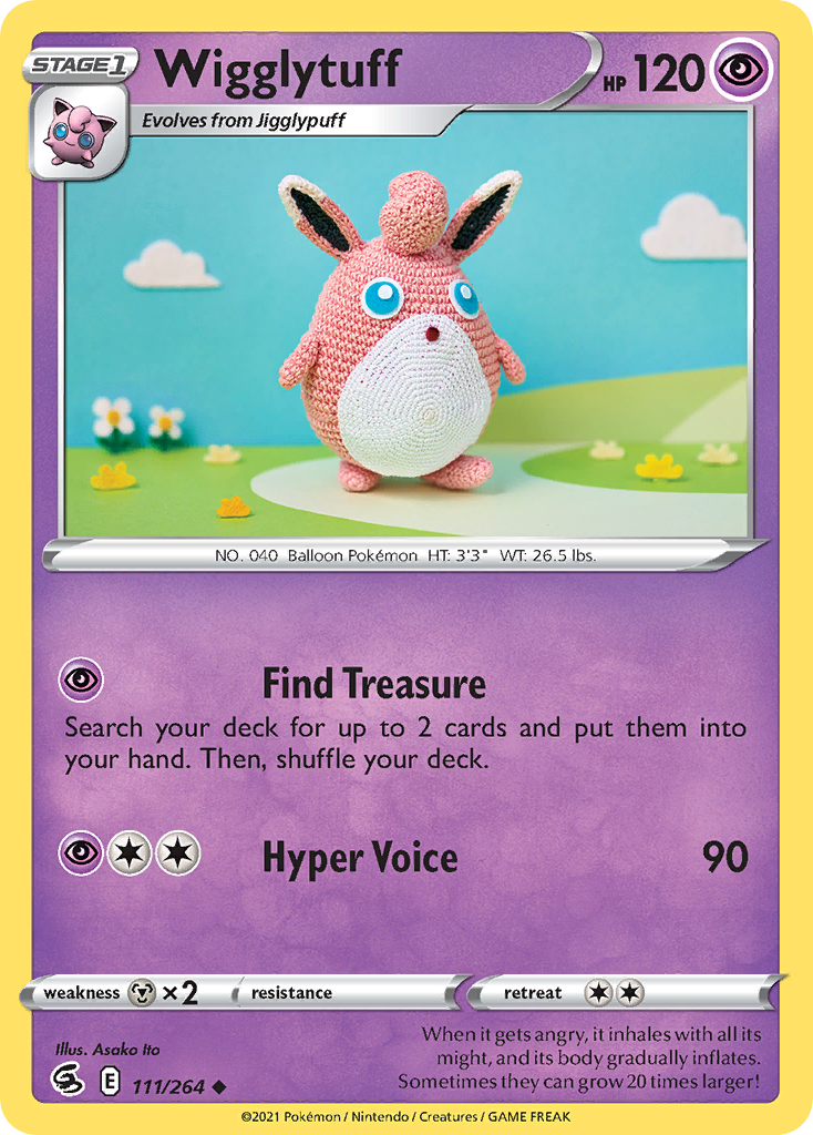 Wigglytuff 111/264 Uncommon | Fusion Strike | Pokemon Card