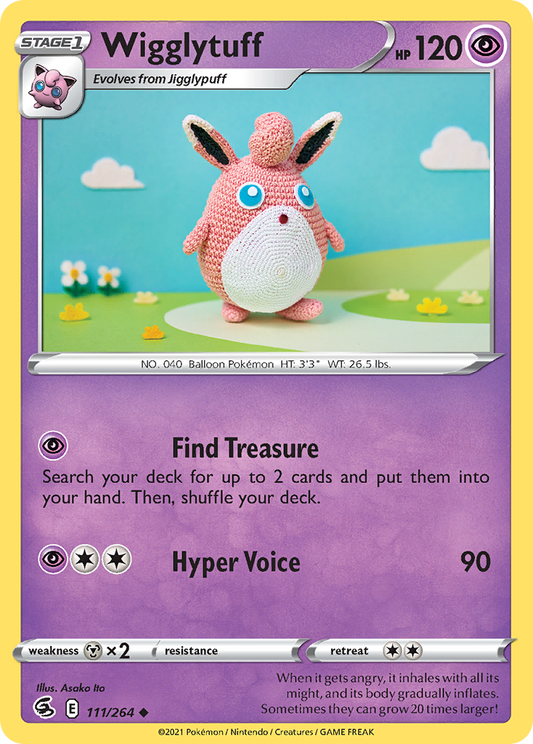 Wigglytuff 111/264 Uncommon | Fusion Strike | Pokemon Card