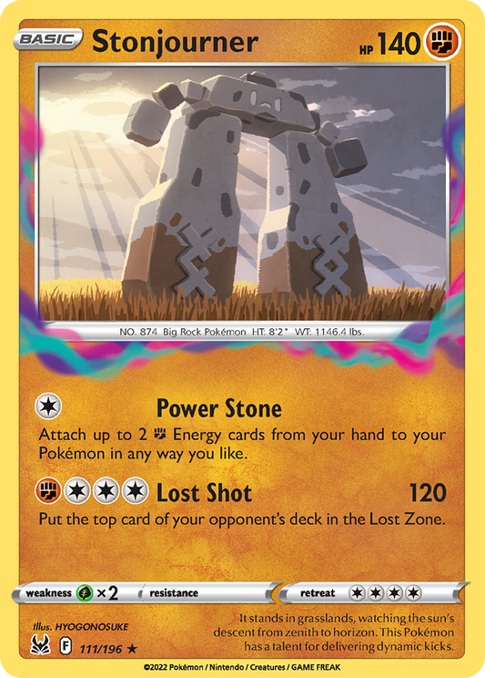 Stonjourner 111/196 Rare | Lost Origin | Pokemon Card