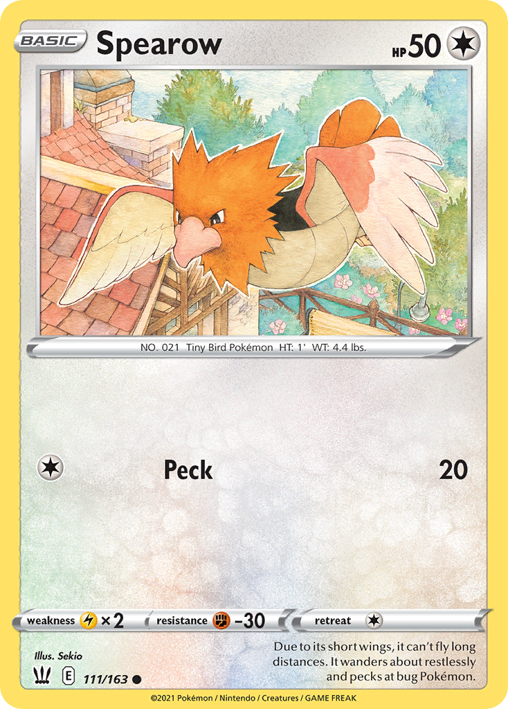 Spearow 111/163 Common | Battle Styles | Pokemon Card