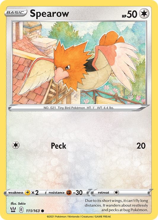 Spearow 111/163 Common | Battle Styles | Pokemon Card