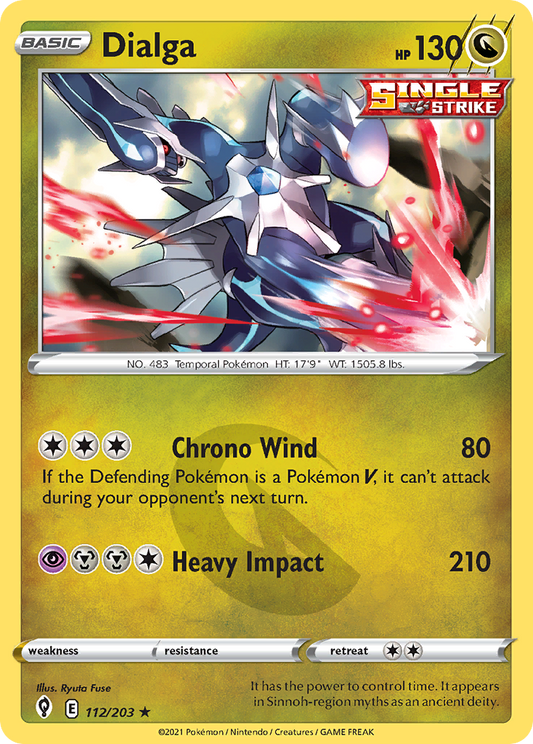 Dialga 112/203 Rare Holo | Evolving Skies | Pokemon Card