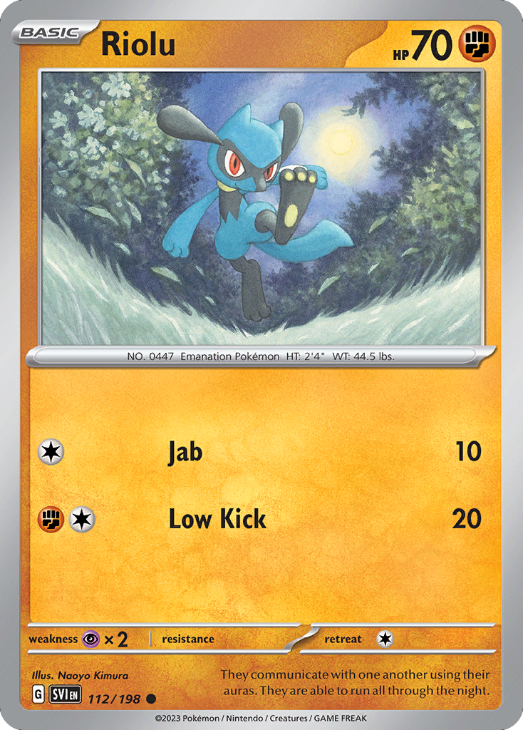 Riolu 112/198 Common | Scarlet & Violet | Pokemon Card