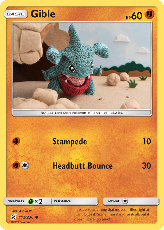 Gible 112/236 Common | Unified Minds | Pokemon Card