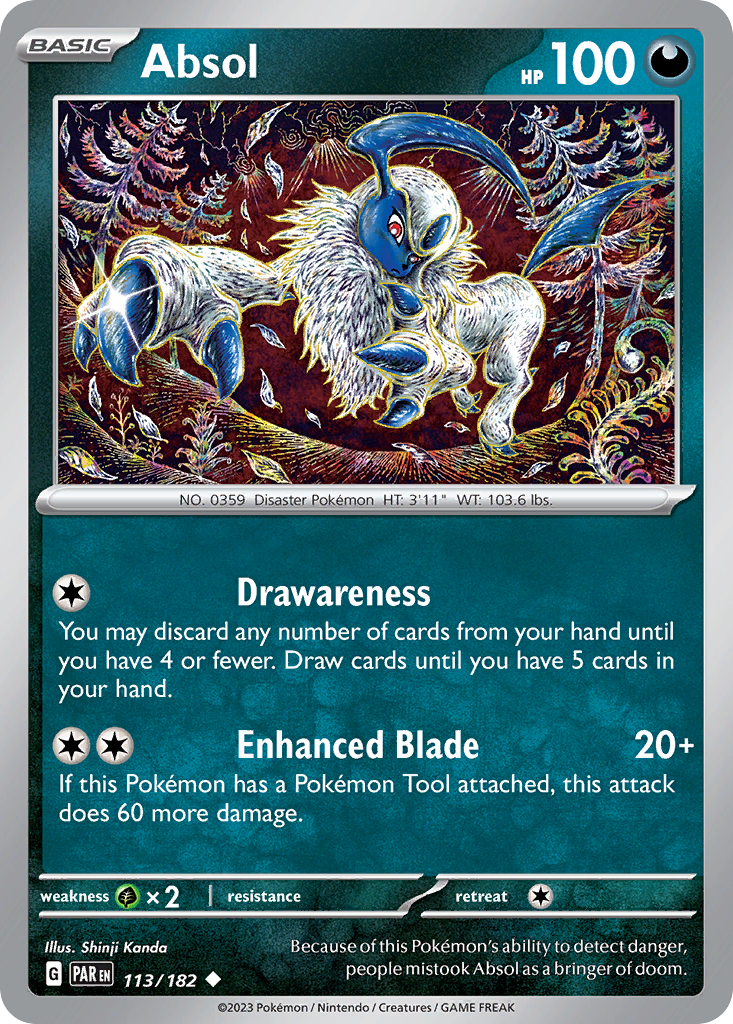 Absol 113/182 Uncommon | Paradox Rift | Pokemon Card