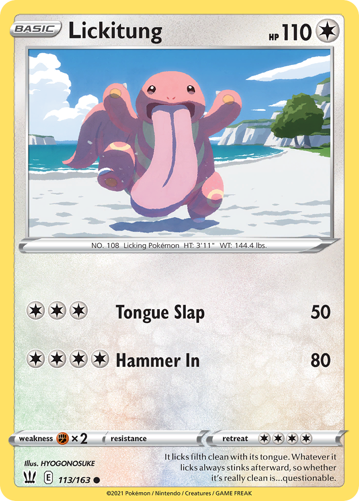 Lickitung 113/163 Common | Battle Styles | Pokemon Card