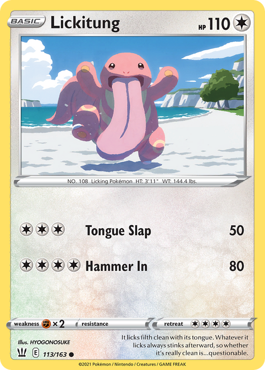 Lickitung 113/163 Common | Battle Styles | Pokemon Card