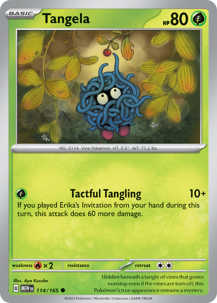 Tangela 114/165 Common | 151 | Pokemon Card