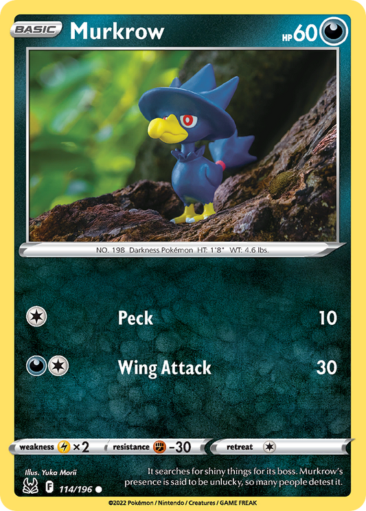 Murkrow 114/196 Common | Lost Origin | Pokemon Card