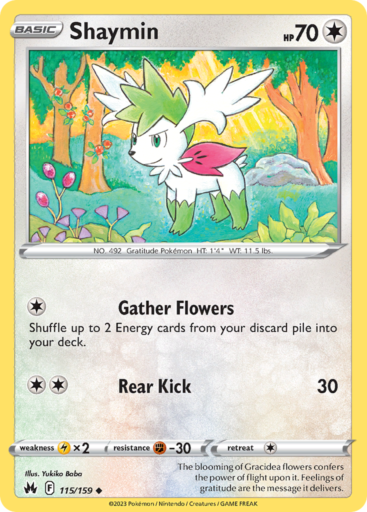 Shaymin 115/159 Uncommon | Crown Zenith | Pokemon Card