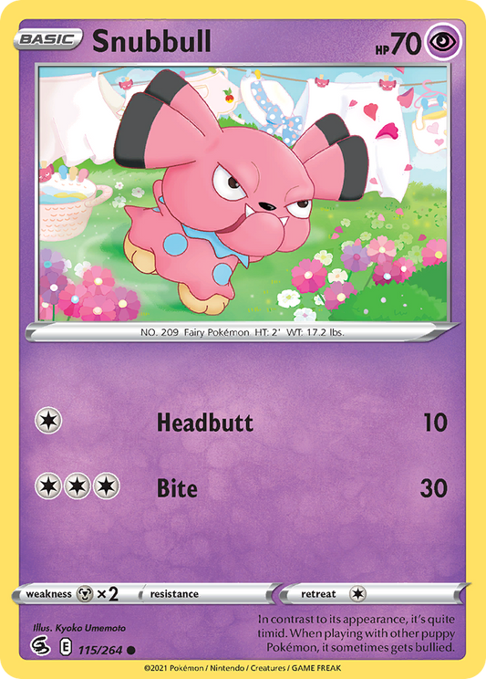 Snubbull 115/264 Common | Fusion Strike | Pokemon Card