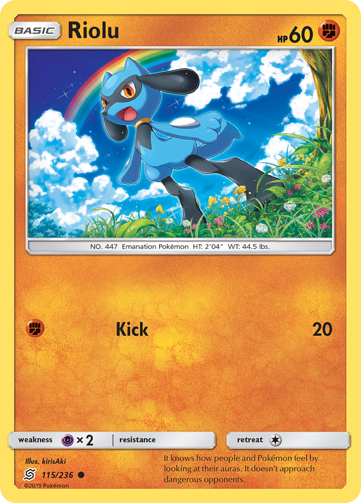 Riolu 115/236 Common | Unified Minds | Pokemon Card